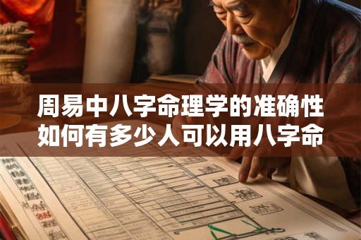 周易中八字命理学的准确性如何有多少人可以用八字命理解读