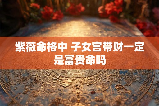 紫薇命格中 子女宫带财一定是富贵命吗