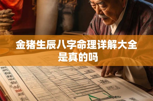 金猪生辰八字命理详解大全 是真的吗