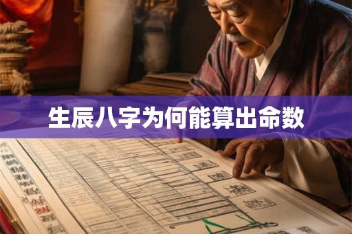 生辰八字为何能算出命数