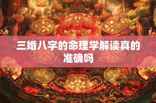 三婚八字的命理学解读真的准确吗