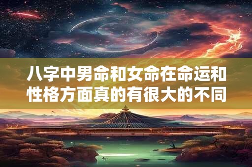 八字中男命和女命在命运和性格方面真的有很大的不同吗