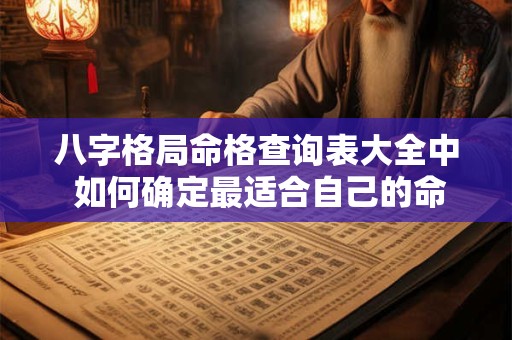 八字格局命格查询表大全中 如何确定最适合自己的命格