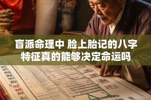 盲派命理中 脸上胎记的八字特征真的能够决定命运吗