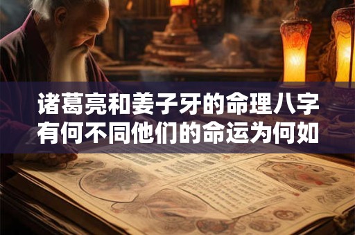 诸葛亮和姜子牙的命理八字有何不同他们的命运为何如此迥异