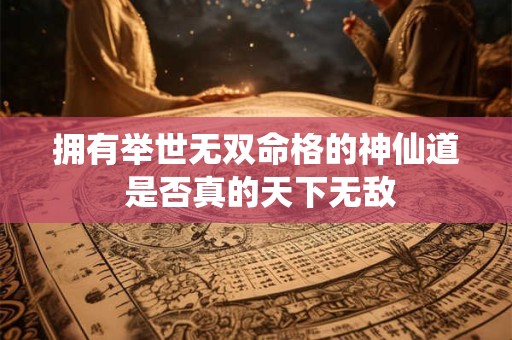拥有举世无双命格的神仙道 是否真的天下无敌