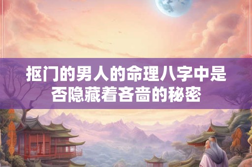 抠门的男人的命理八字中是否隐藏着吝啬的秘密