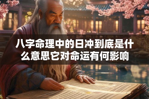 八字命理中的日冲到底是什么意思它对命运有何影响