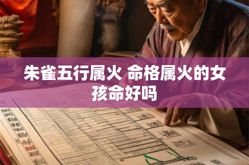 朱雀五行属火 命格属火的女孩命好吗