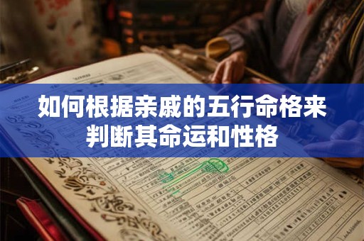 如何根据亲戚的五行命格来判断其命运和性格