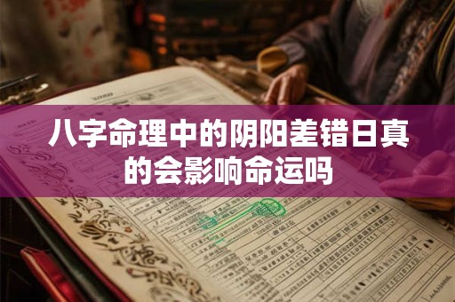 八字命理中的阴阳差错日真的会影响命运吗