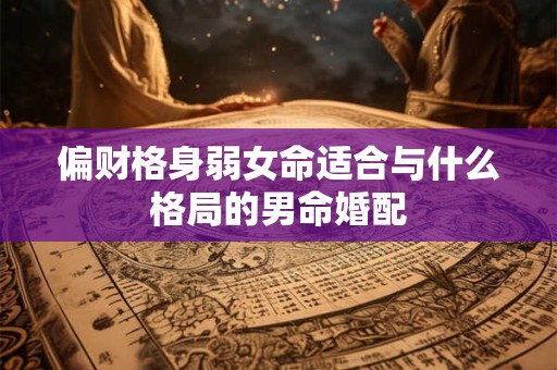 偏财格身弱女命适合与什么格局的男命婚配