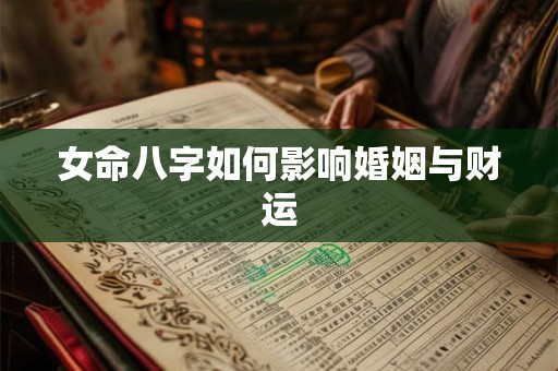 女命八字如何影响婚姻与财运