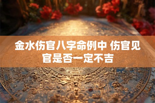 金水伤官八字命例中 伤官见官是否一定不吉
