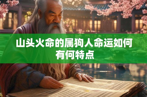 山头火命的属狗人命运如何 有何特点