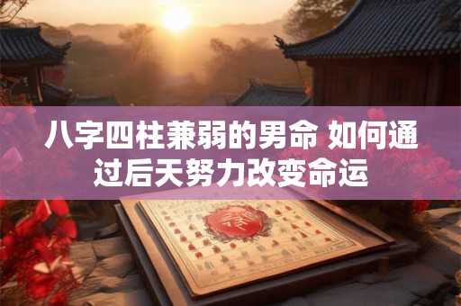 八字四柱兼弱的男命 如何通过后天努力改变命运