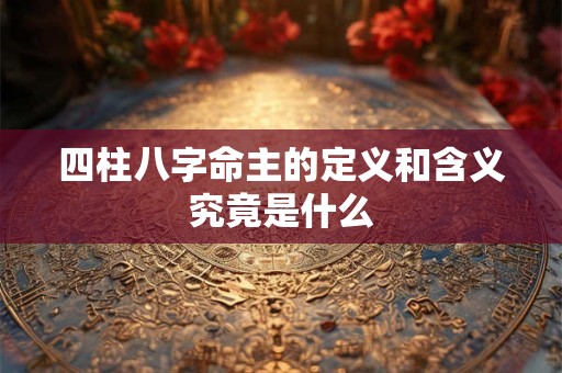四柱八字命主的定义和含义究竟是什么