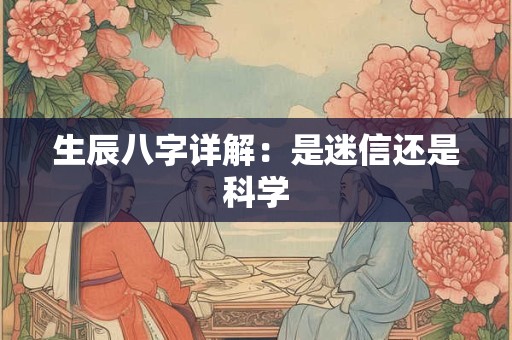 生辰八字详解：是迷信还是科学