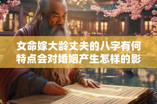女命嫁大龄丈夫的八字有何特点会对婚姻产生怎样的影响