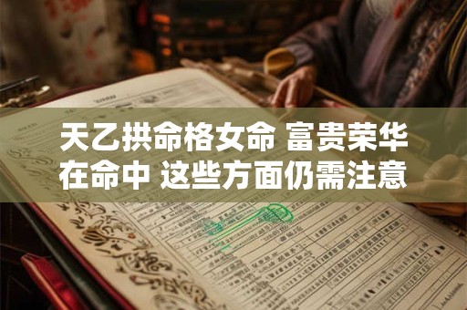 天乙拱命格女命 富贵荣华在命中 这些方面仍需注意！
