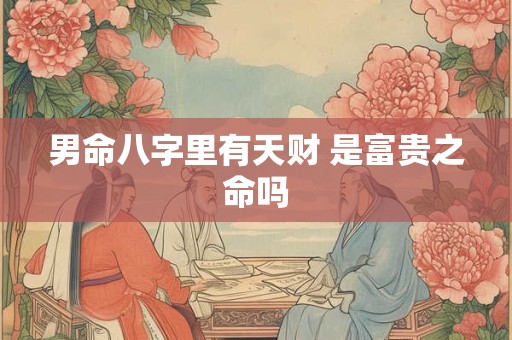 男命八字里有天财 是富贵之命吗