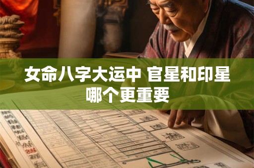女命八字大运中 官星和印星哪个更重要