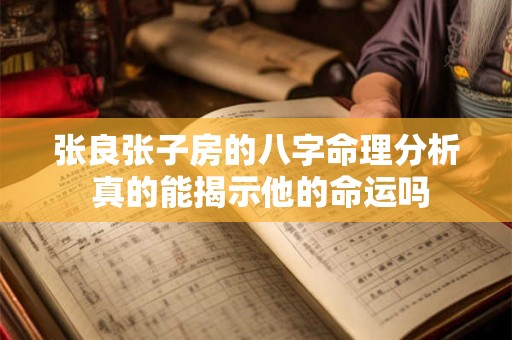 张良张子房的八字命理分析 真的能揭示他的命运吗