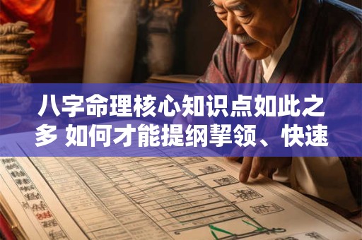 八字命理核心知识点如此之多 如何才能提纲挈领、快速掌握