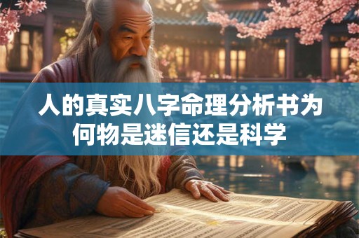 人的真实八字命理分析书为何物是迷信还是科学