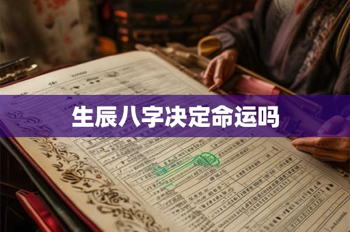 生辰八字决定命运吗