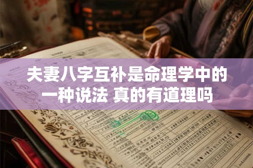 夫妻八字互补是命理学中的一种说法 真的有道理吗
