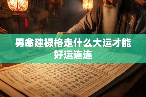 男命建禄格走什么大运才能好运连连