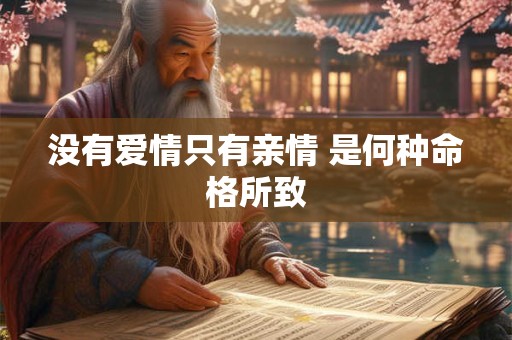 没有爱情只有亲情 是何种命格所致