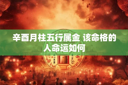 辛酉月柱五行属金 该命格的人命运如何