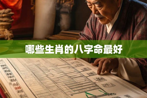 哪些生肖的八字命最好