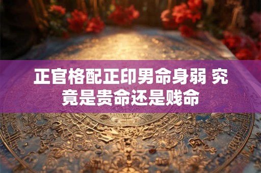 正官格配正印男命身弱 究竟是贵命还是贱命
