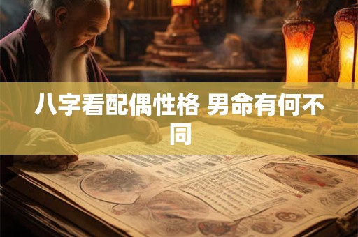 八字看配偶性格 男命有何不同