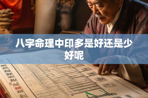 八字命理中印多是好还是少好呢
