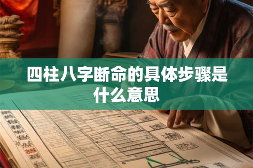 四柱八字断命的具体步骤是什么意思