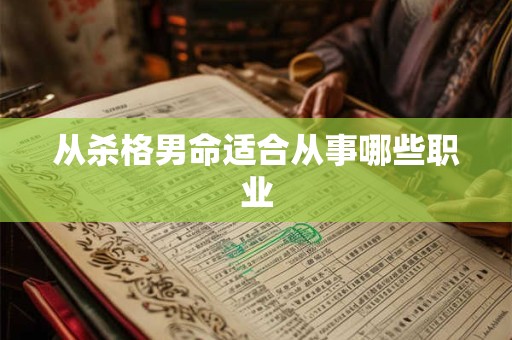 从杀格男命适合从事哪些职业