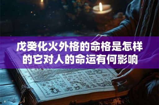 戊癸化火外格的命格是怎样的它对人的命运有何影响