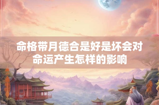 命格带月德合是好是坏会对命运产生怎样的影响