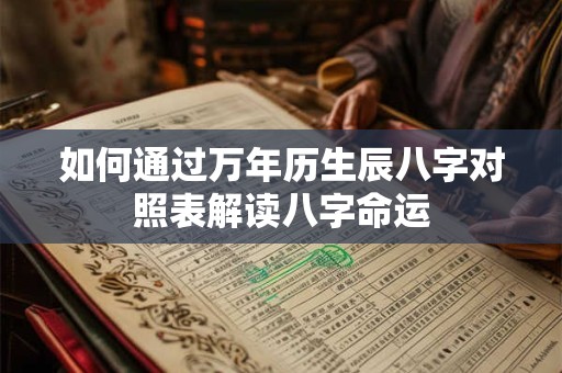如何通过万年历生辰八字对照表解读八字命运