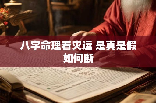 八字命理看灾运 是真是假如何断