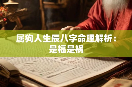 属狗人生辰八字命理解析：是福是祸