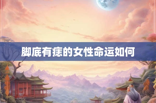 脚底有痣的女性命运如何