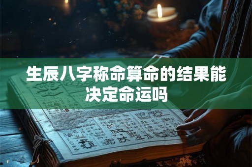 生辰八字称命算命的结果能决定命运吗