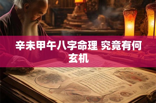 辛未甲午八字命理 究竟有何玄机