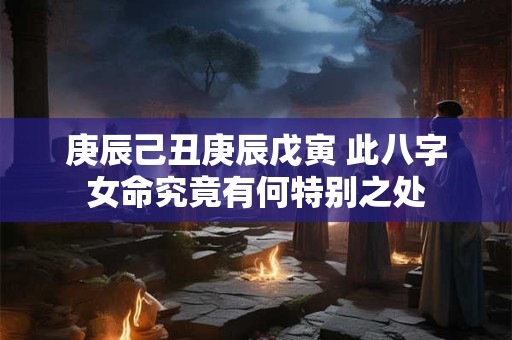 庚辰己丑庚辰戊寅 此八字女命究竟有何特别之处