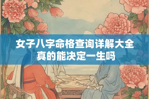 女子八字命格查询详解大全 真的能决定一生吗